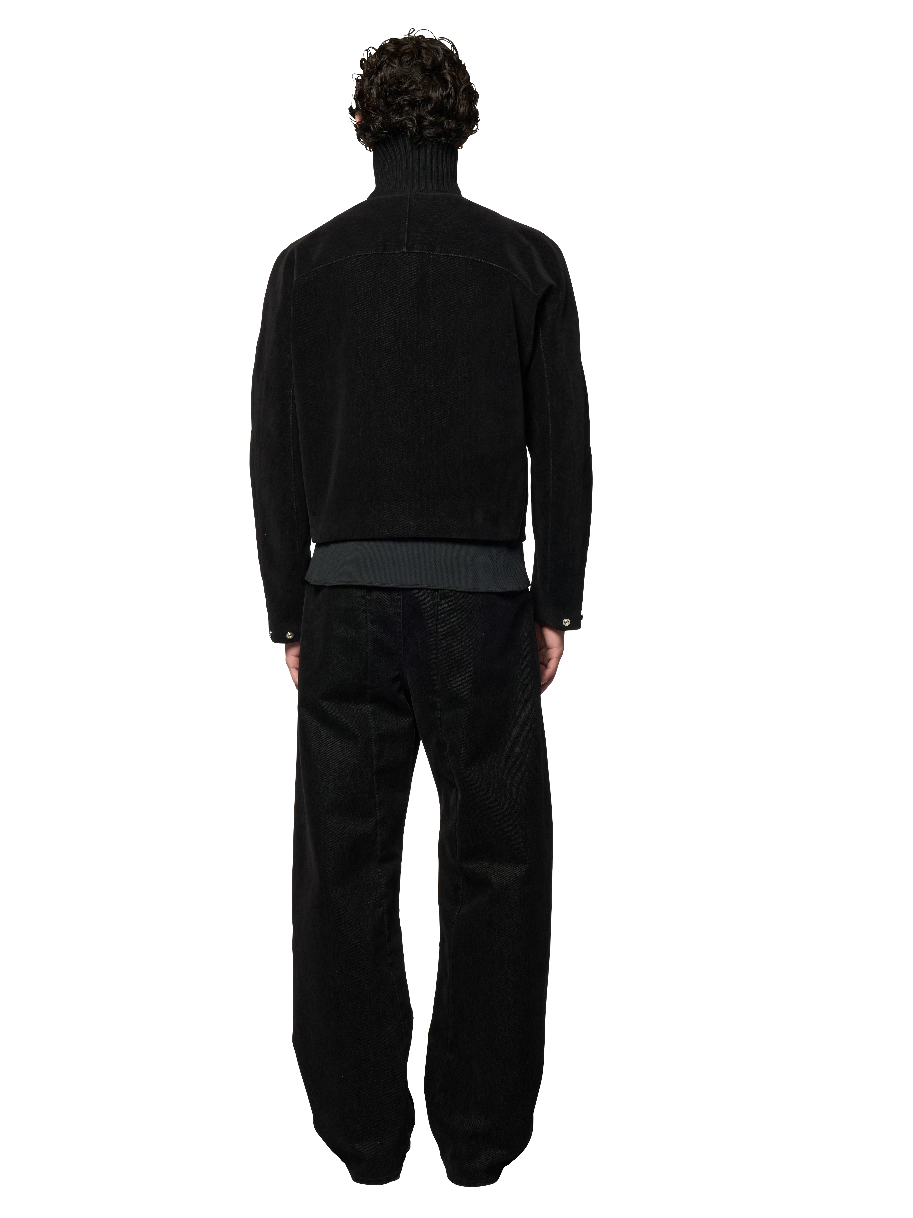PILOT BLOUSON / FLOCKED DENIM