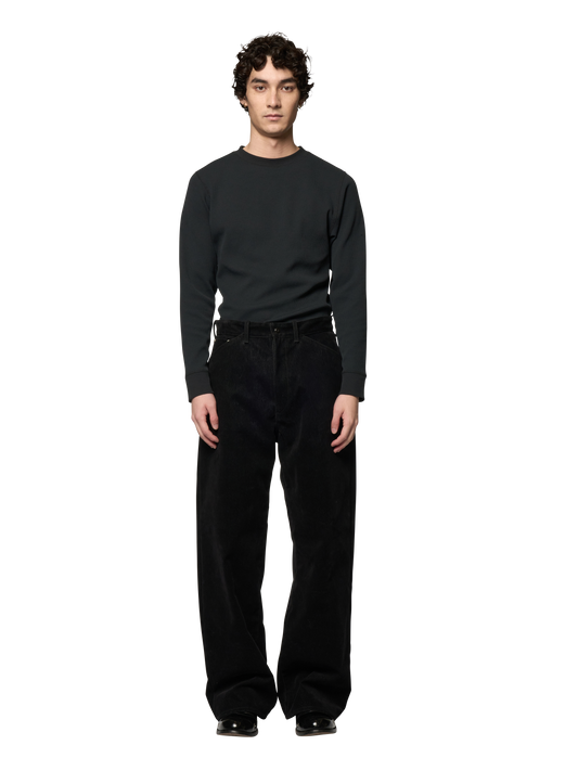5 PKT TROUSERS / FLOCKED DENIM