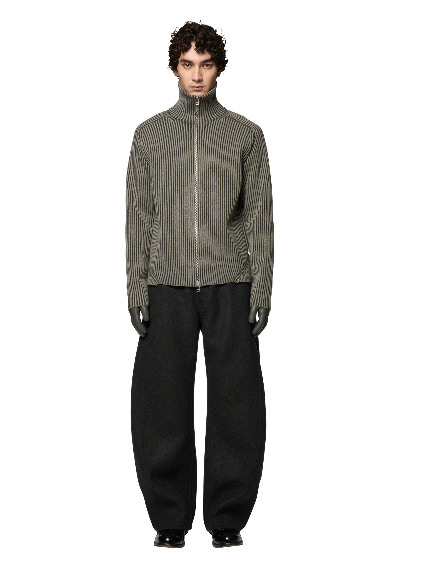 ARTICULATED DRIVERS KNIT SWEATER / ULTRA FINE MERINO WOOL