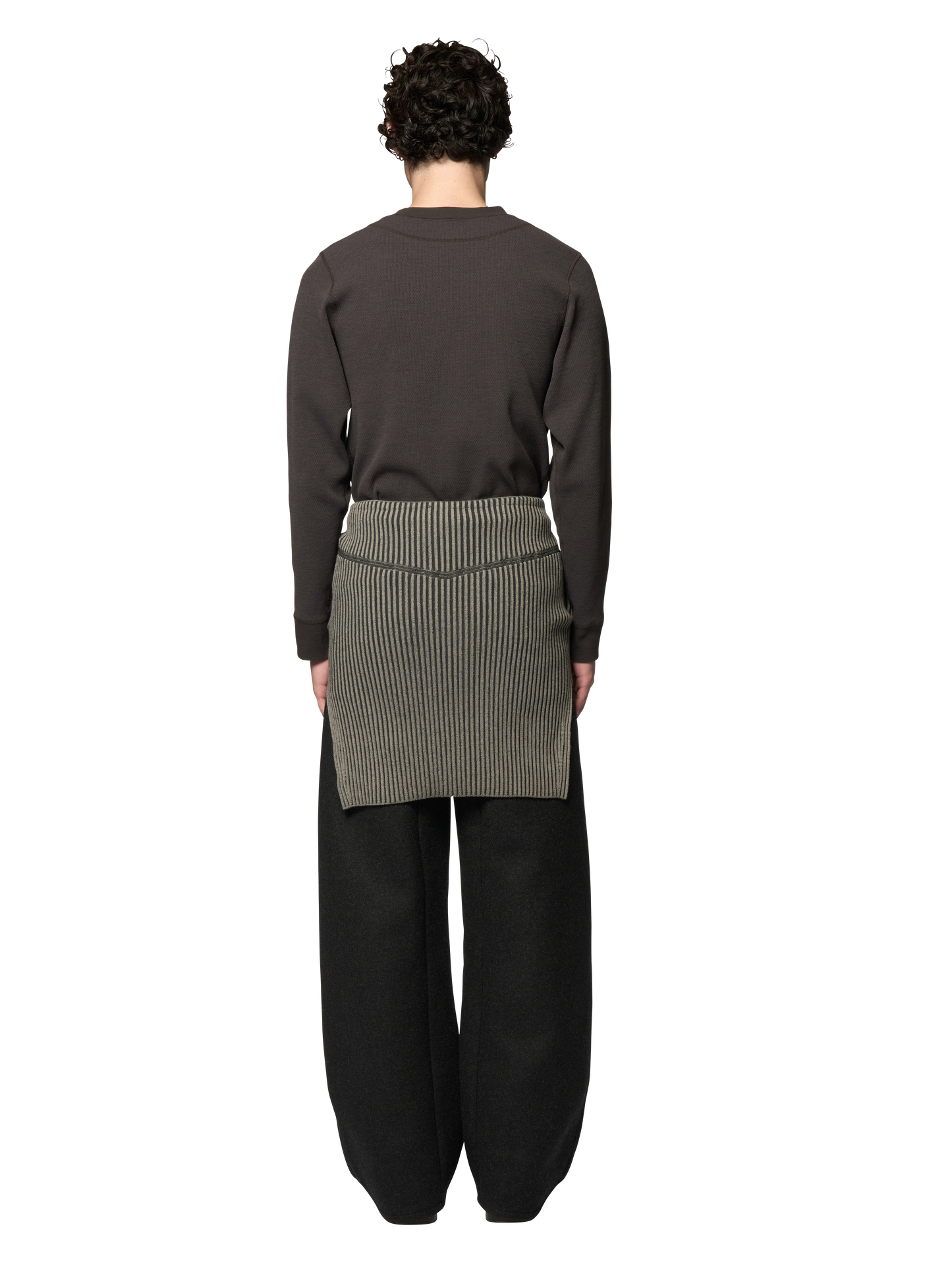 ARTICULATED SKIRT / ULTRA FINE MERINO WOOL