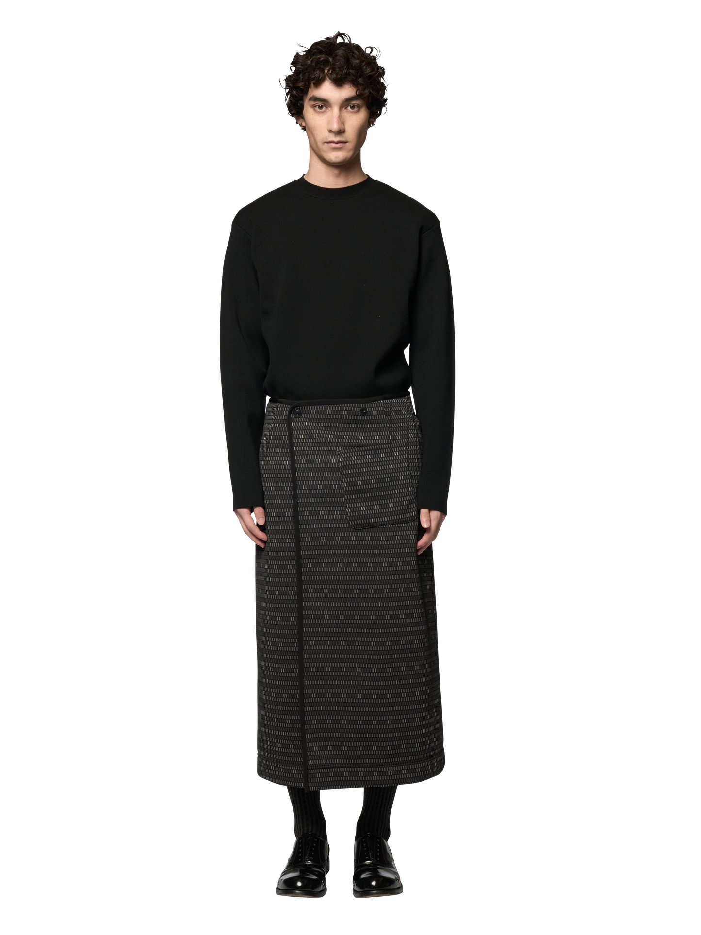 LONG SKIRT / HONEYCOMB JACQUARD