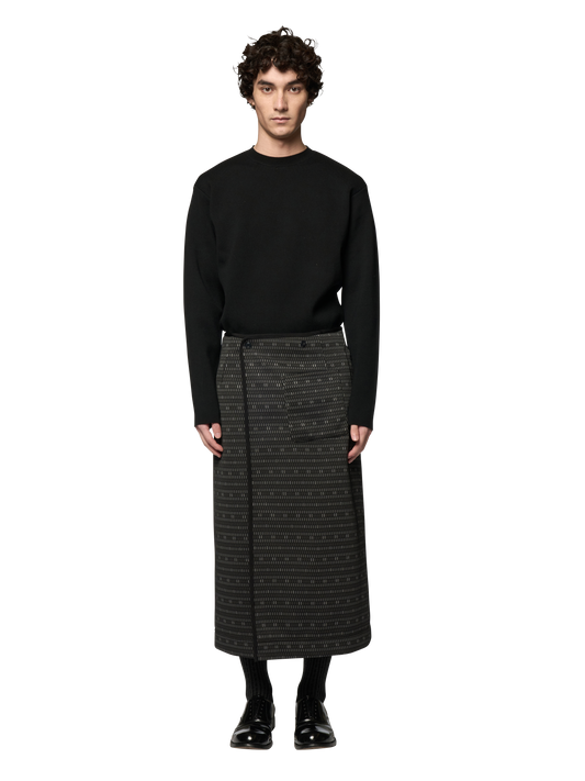 LONG SKIRT / HONEYCOMB JACQUARD
