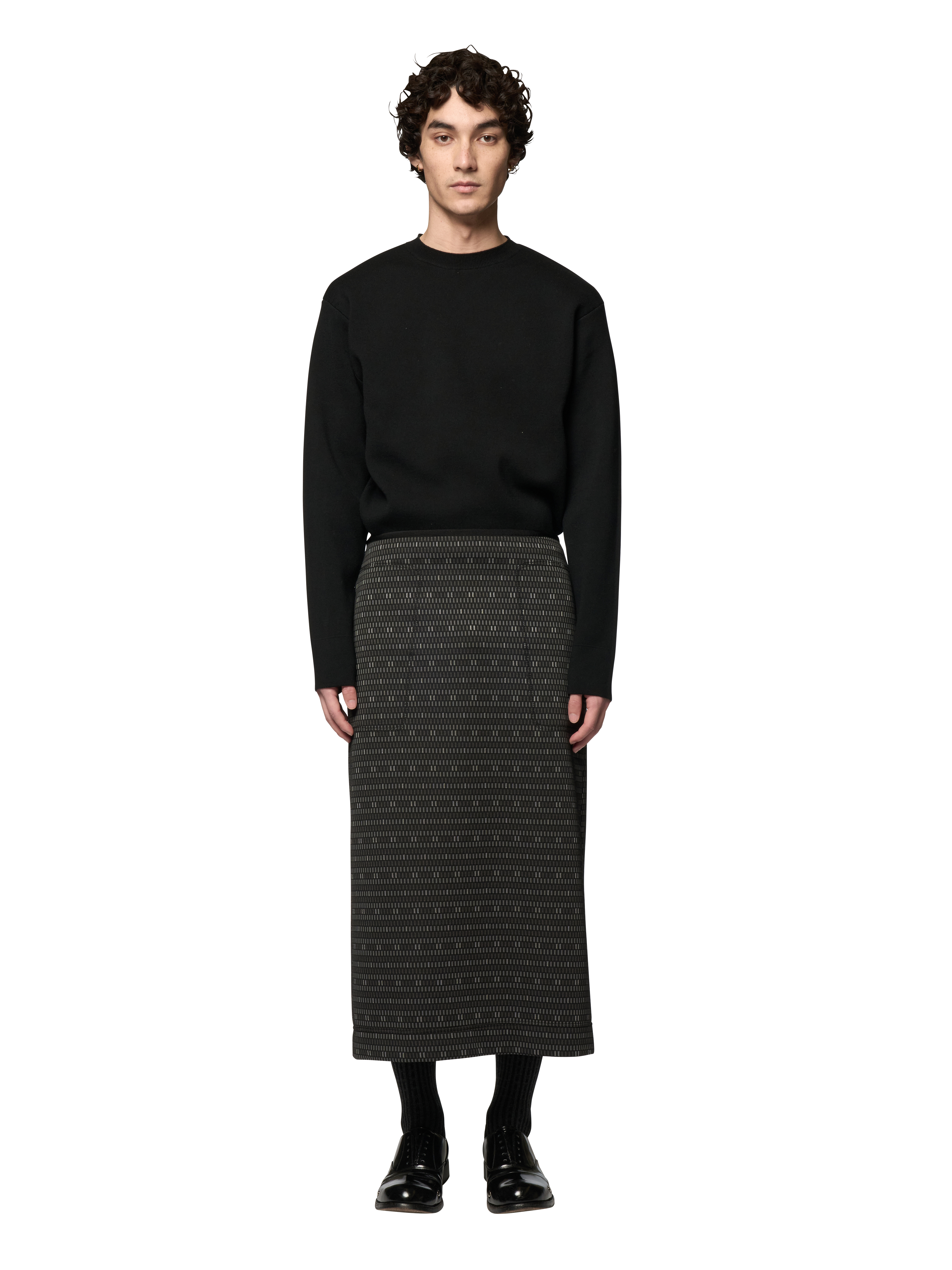 LONG SKIRT / HONEYCOMB JACQUARD