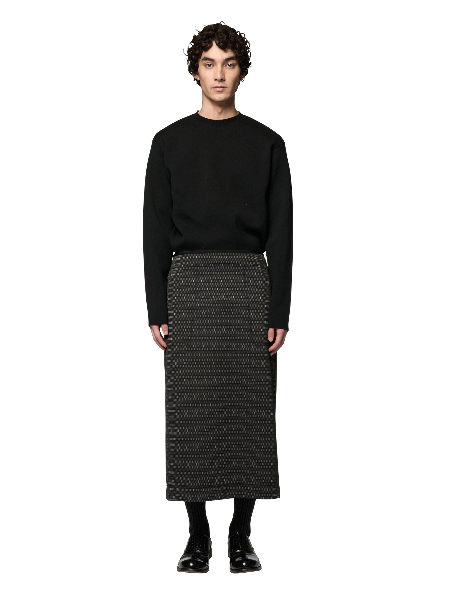 LONG SKIRT / HONEYCOMB JACQUARD