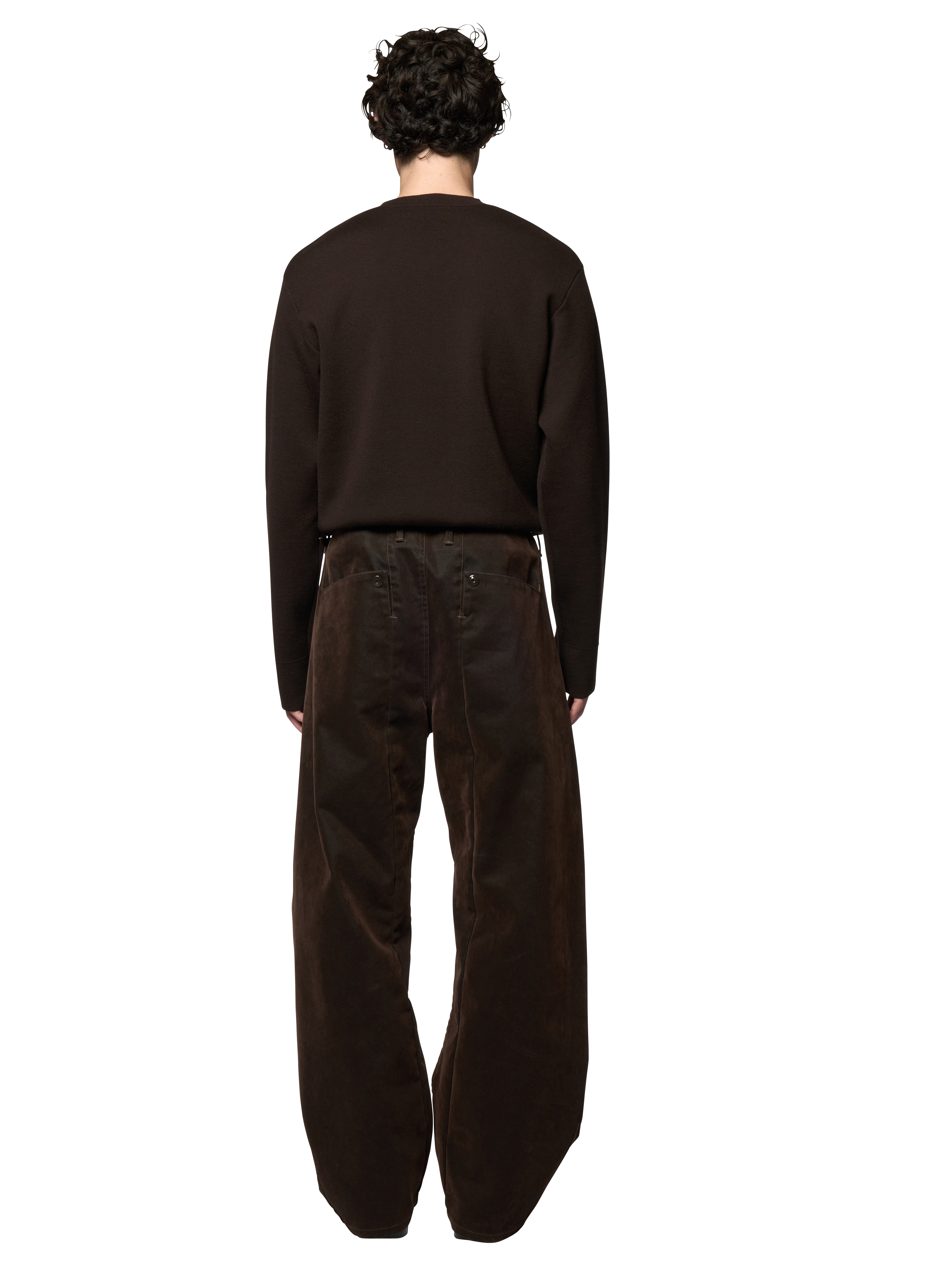 WASHED PINA TROUSERS / FLOCKED DENIM