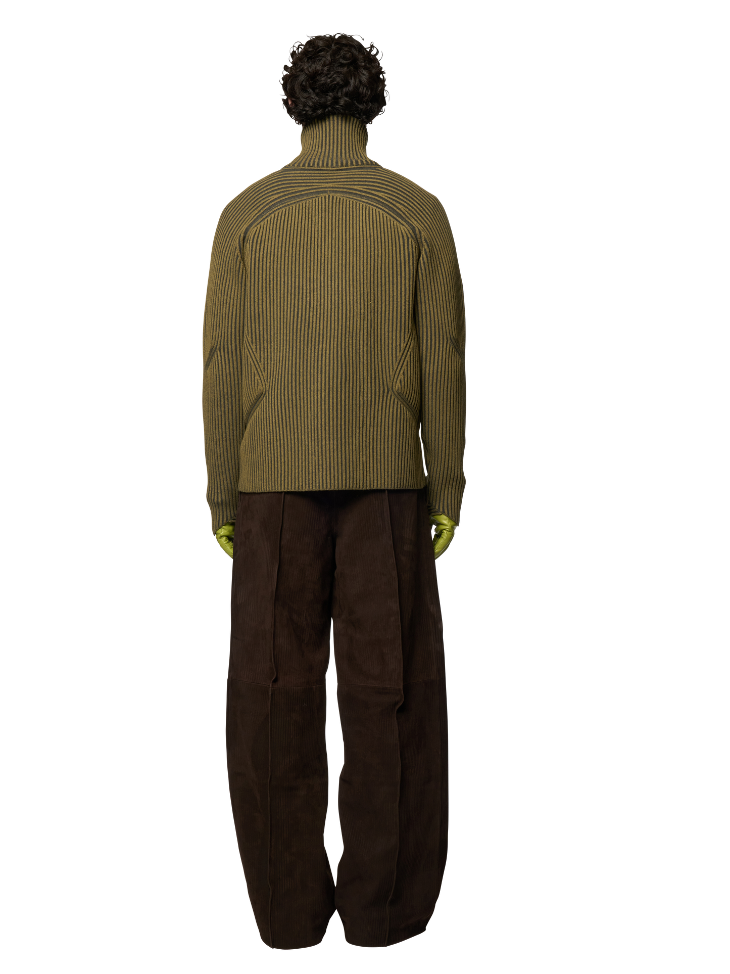 ARTICULATED DRIVERS KNIT SWEATER / ULTRA FINE MERINO WOOL