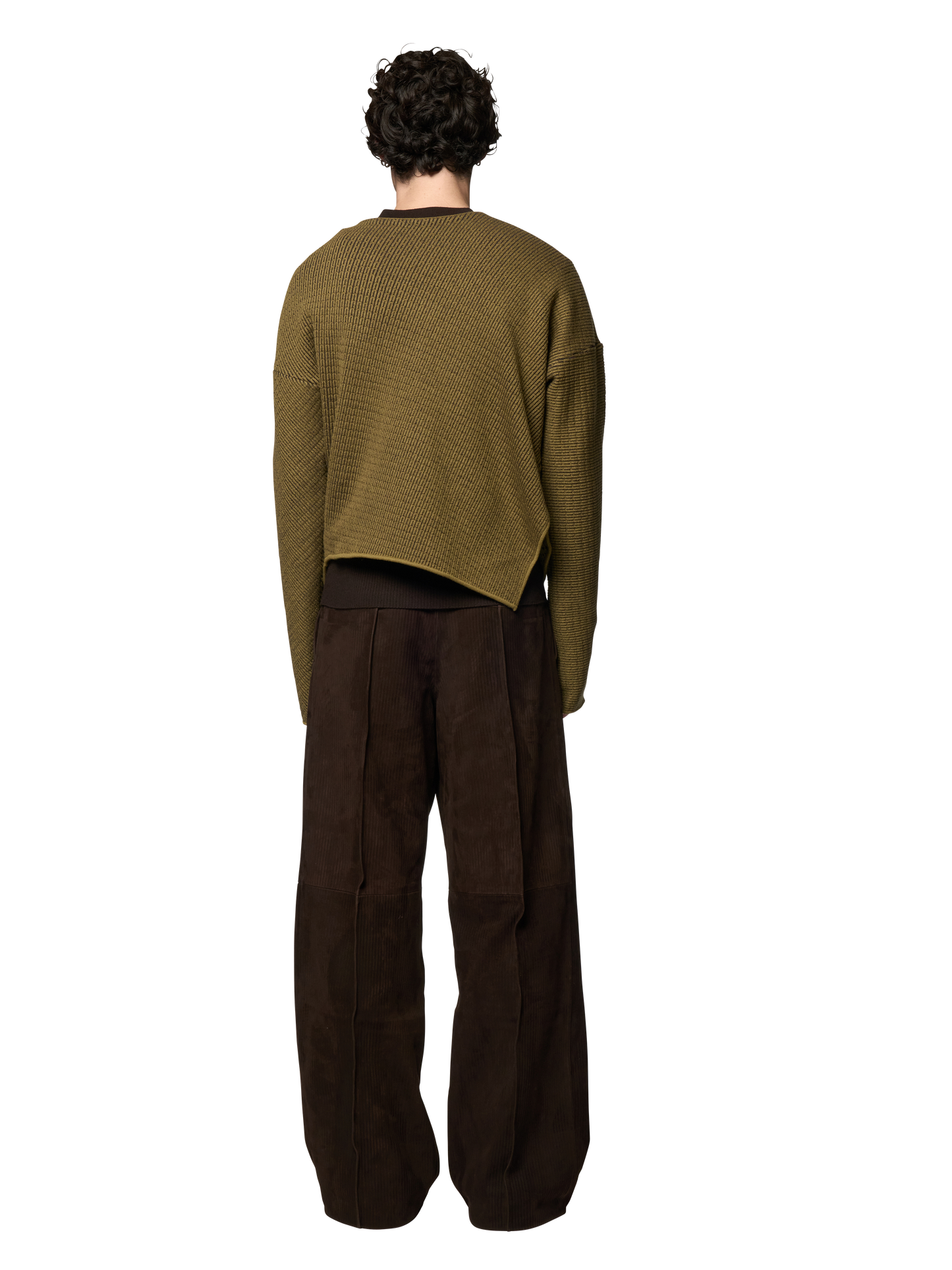 SLANTED CREWNECK JUMPER / ULTRA FINE MERINO WOOL