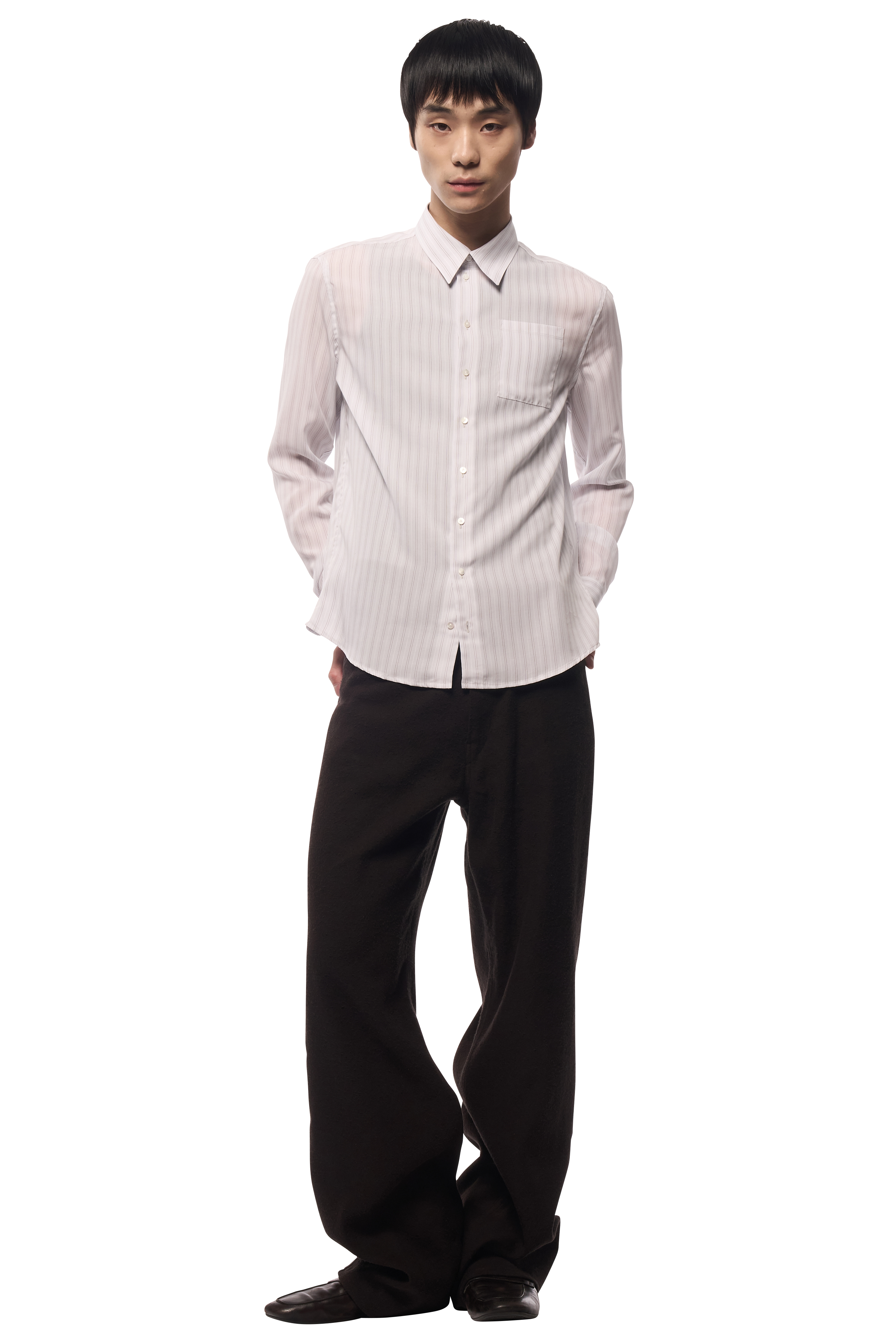 DRESS SHIRT / SILK STRIPE