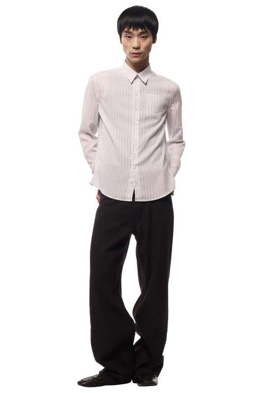 DRESS SHIRT / SILK STRIPE