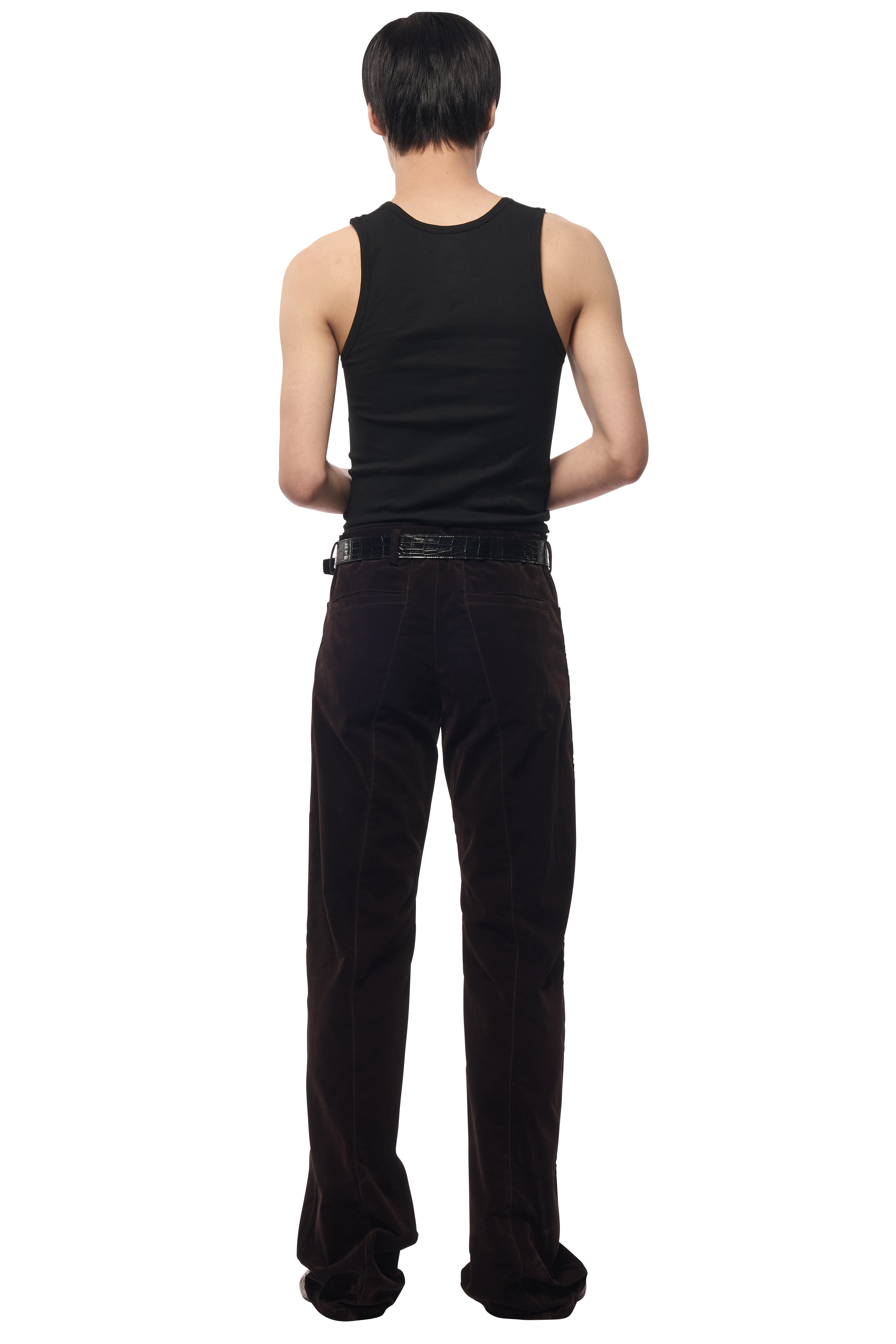SOL DENIM TROUSERS / FLOCKED DENIM