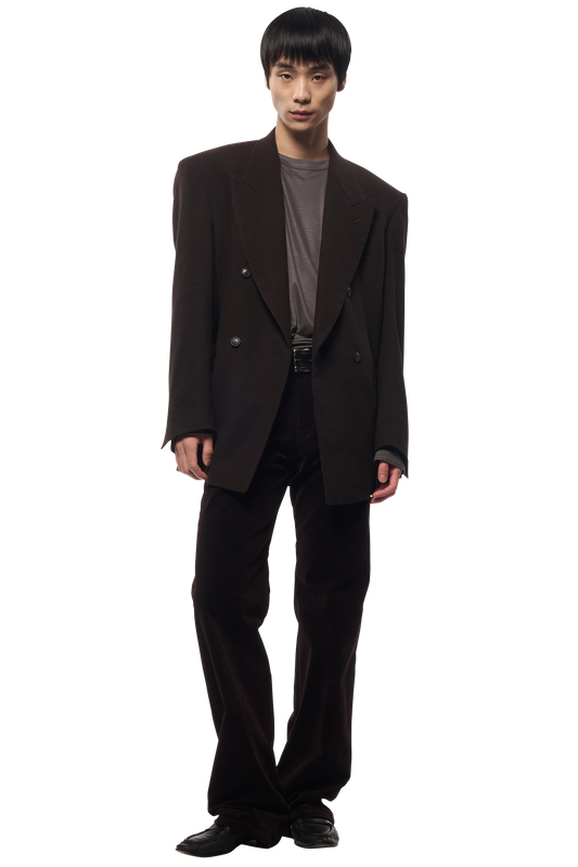 DOUBLE TAILORED JACKET / SILK LINEN