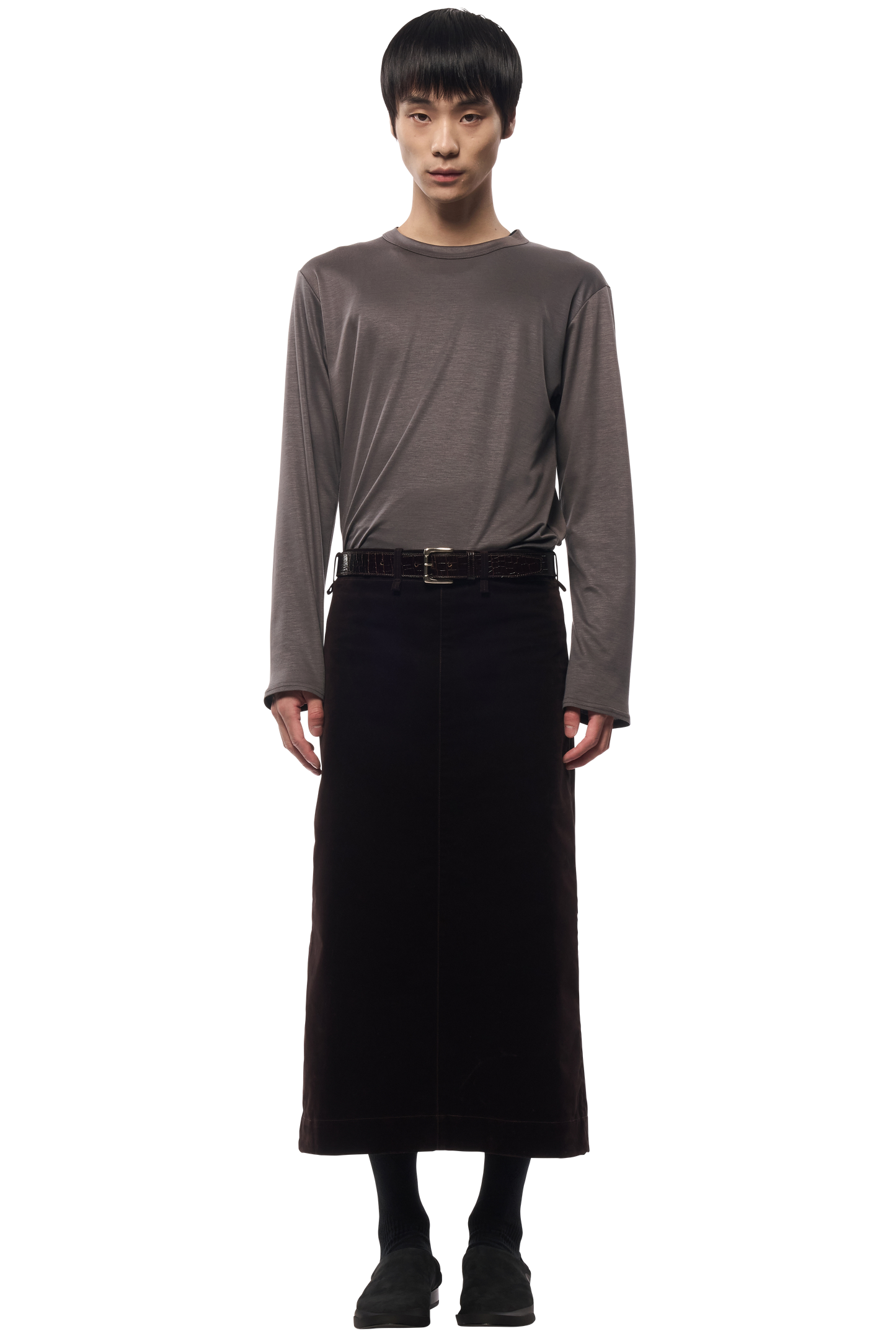 SOMM SKIRT / FLOCKED DENIM