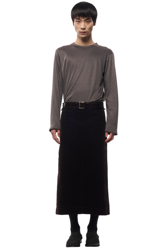 SOMM SKIRT / FLOCKED DENIM