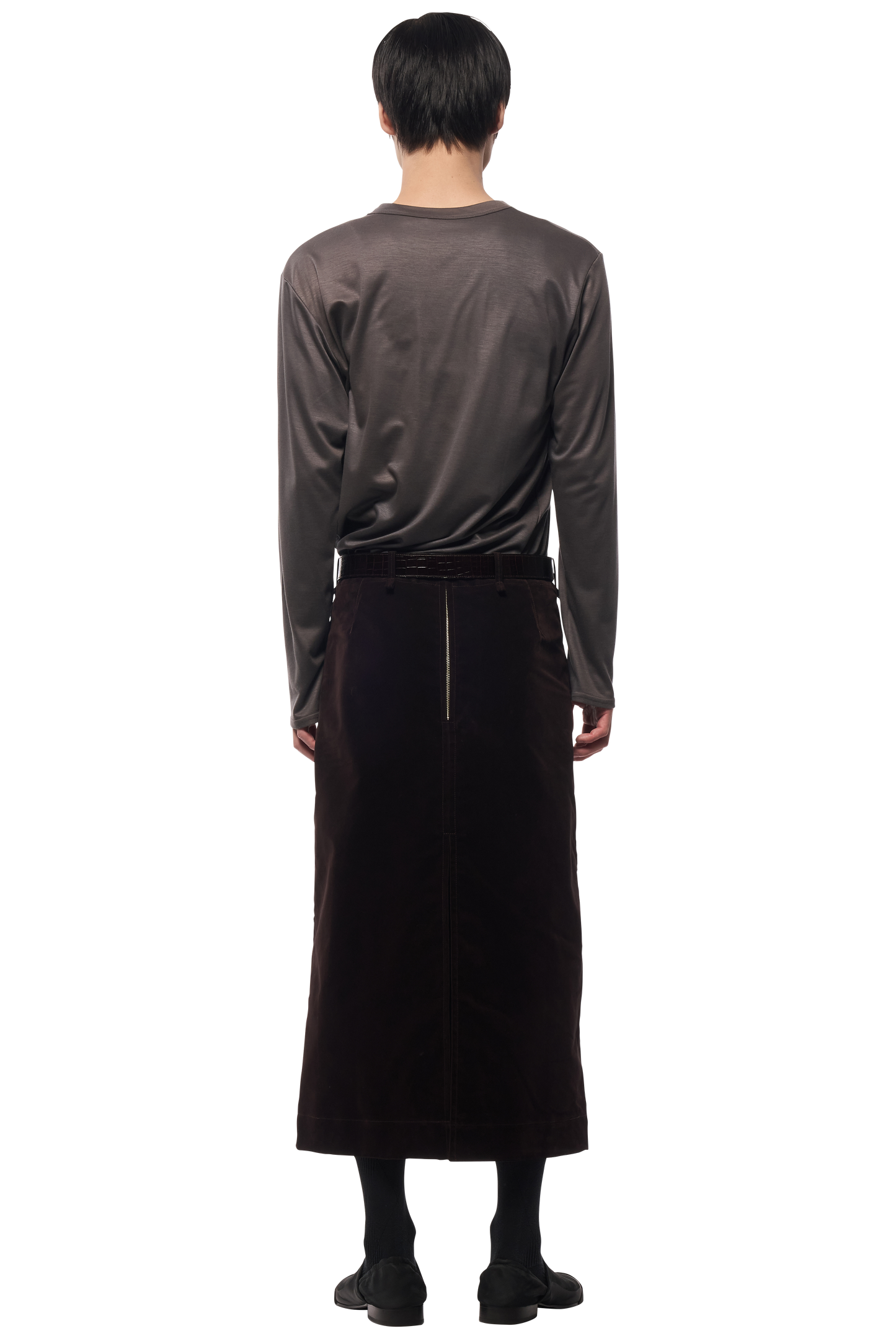 SOMM SKIRT / FLOCKED DENIM