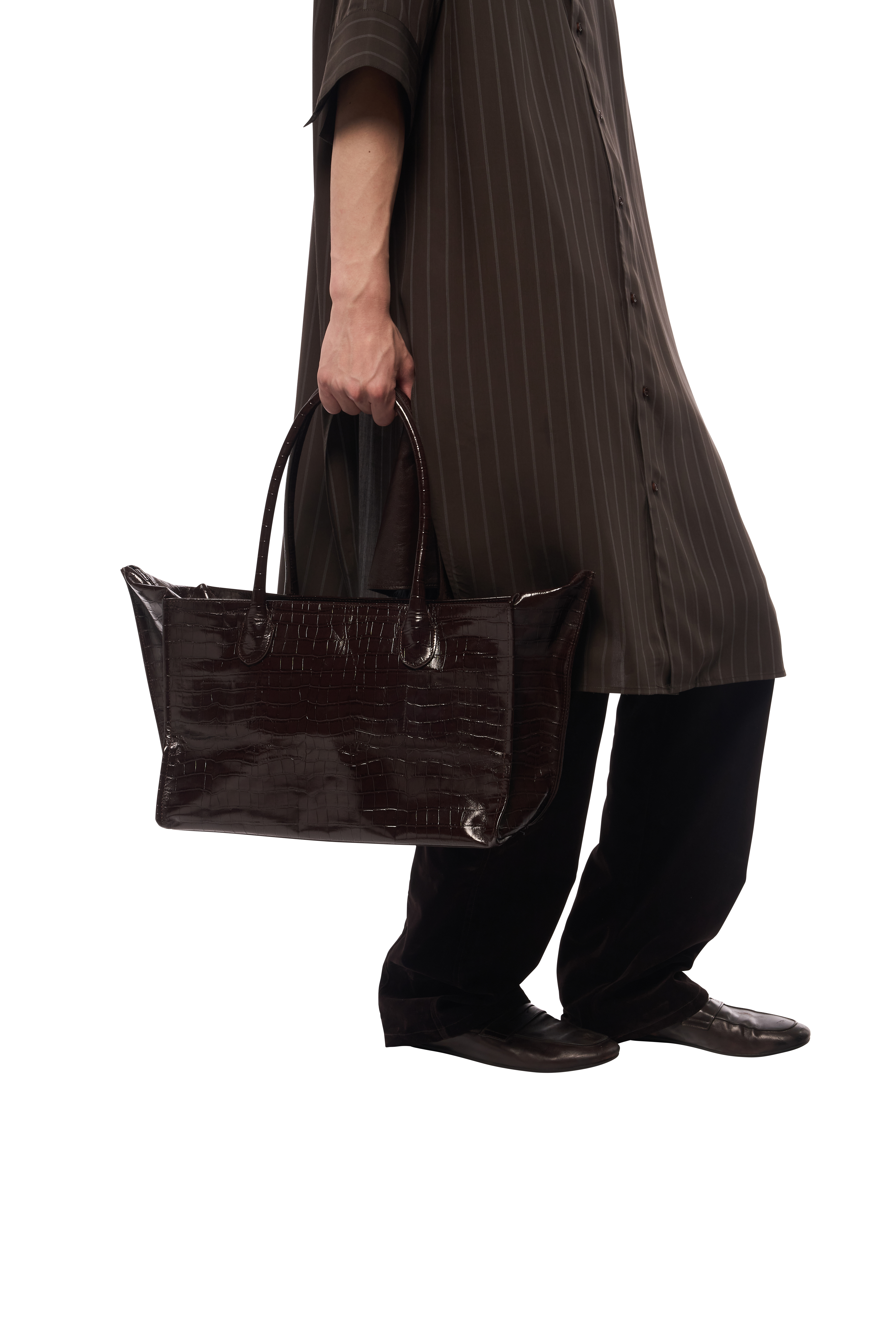 BOSTON BAG / CROCODILE EMBOSSED