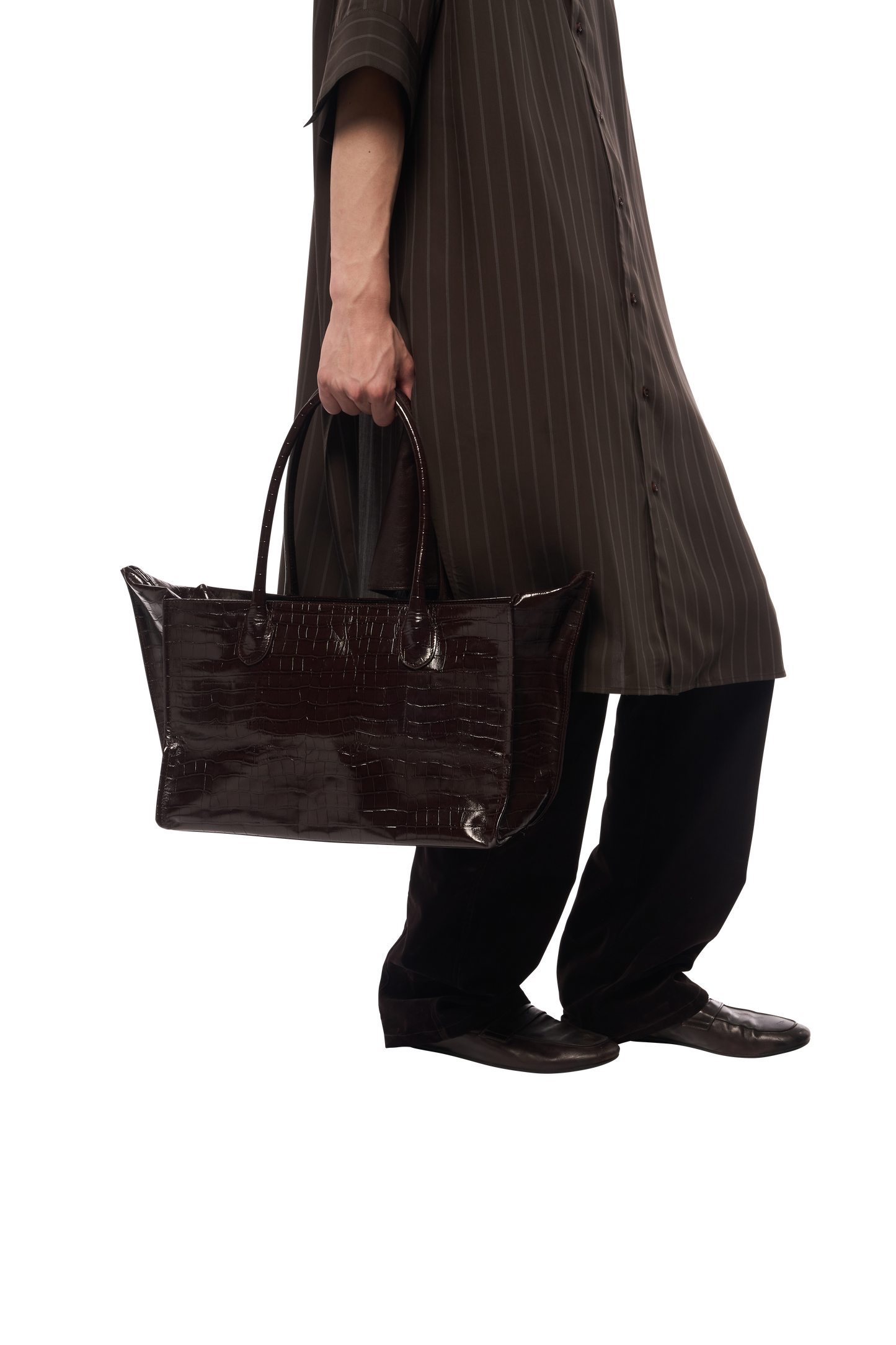 BOSTON BAG / CROCODILE EMBOSSED