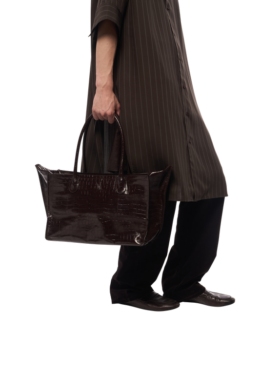 BOSTON BAG / CROCODILE EMBOSSED