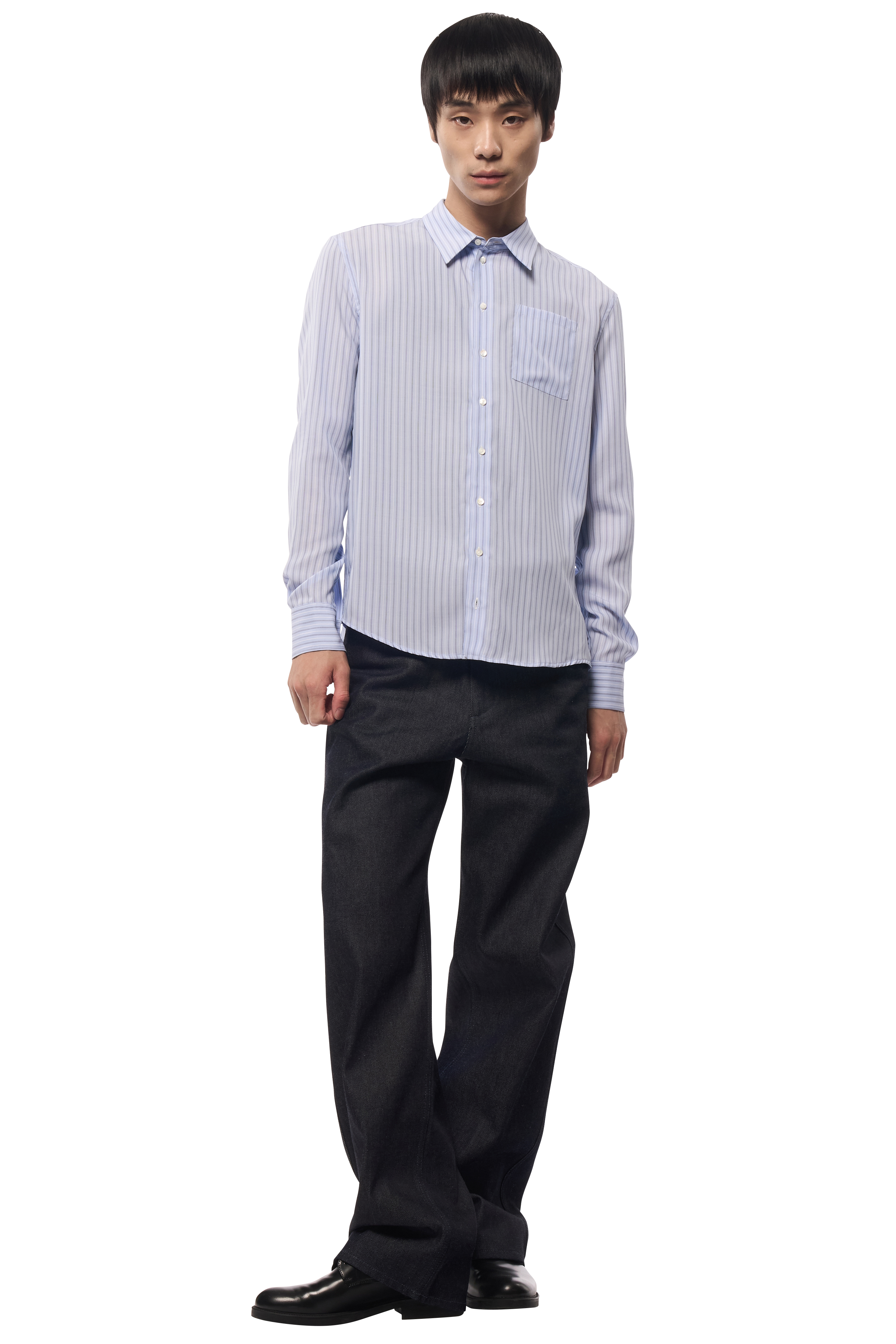 DRESS SHIRT / SILK STRIPE