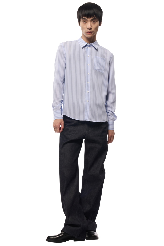 DRESS SHIRT / SILK STRIPE