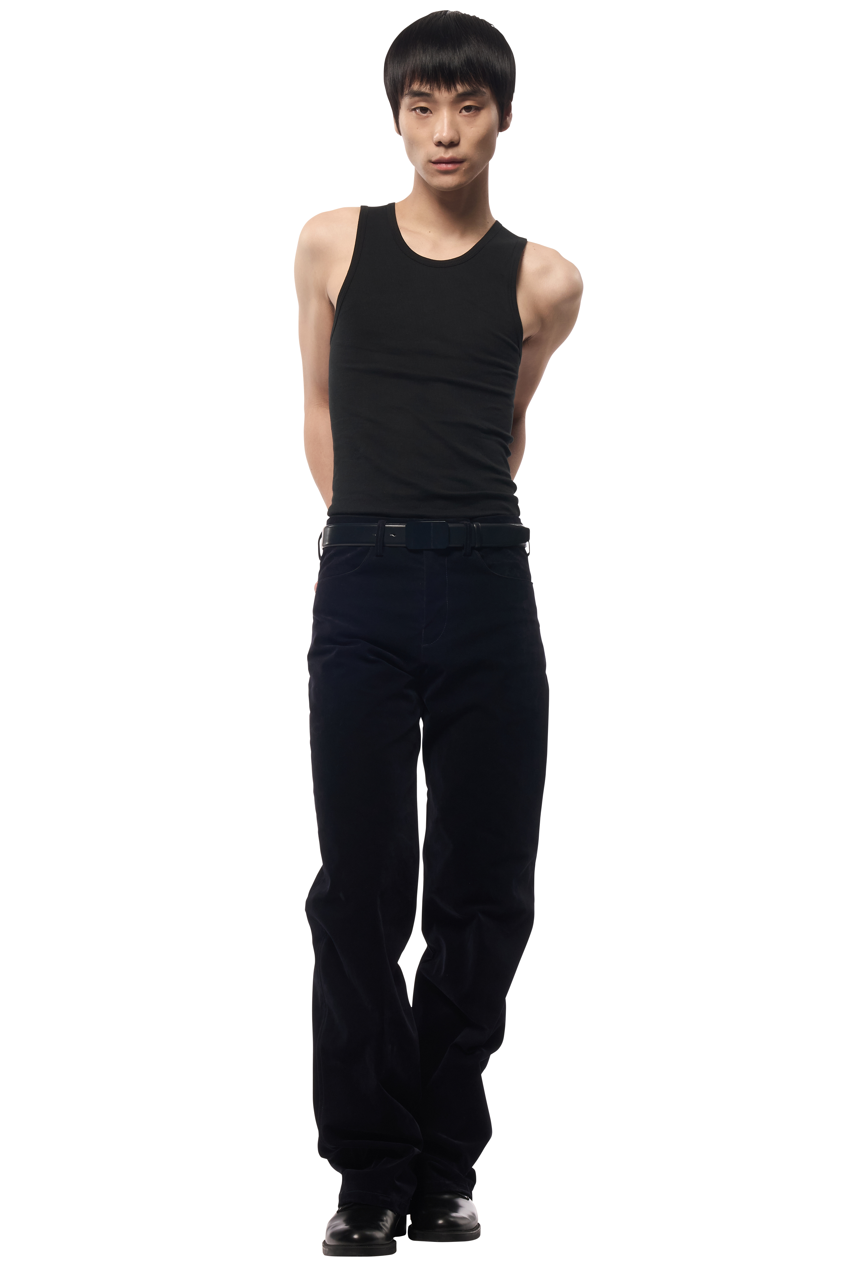 SOL DENIM TROUSERS / FLOCKED DENIM
