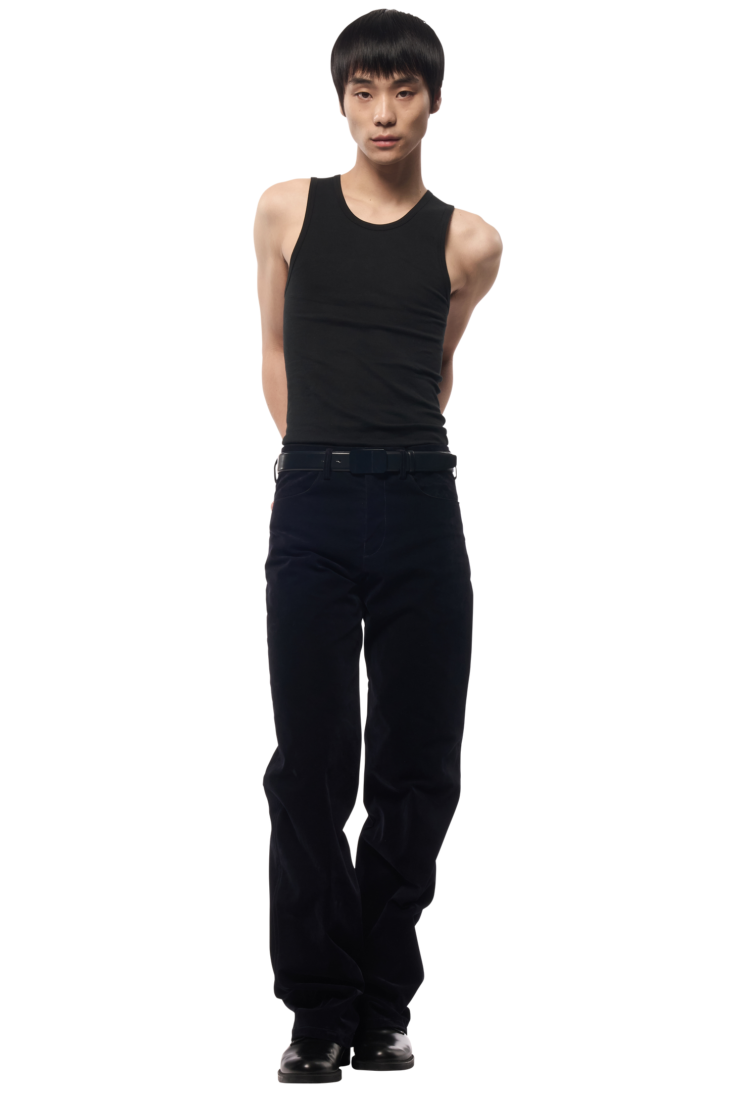 SOL DENIM TROUSERS / FLOCKED DENIM