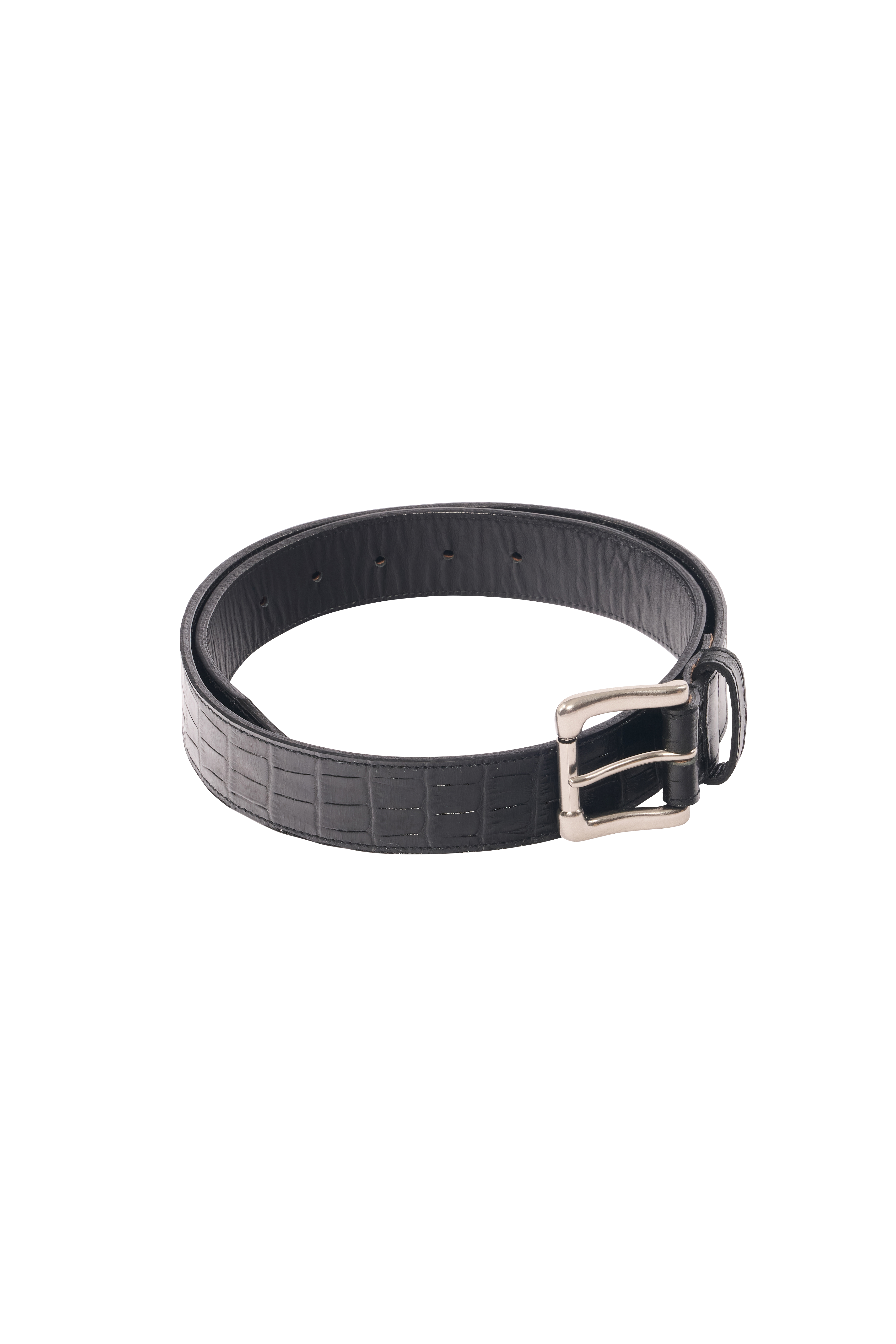 EMBOSSED CROCODILE BELT / CROCODILE LEATHER