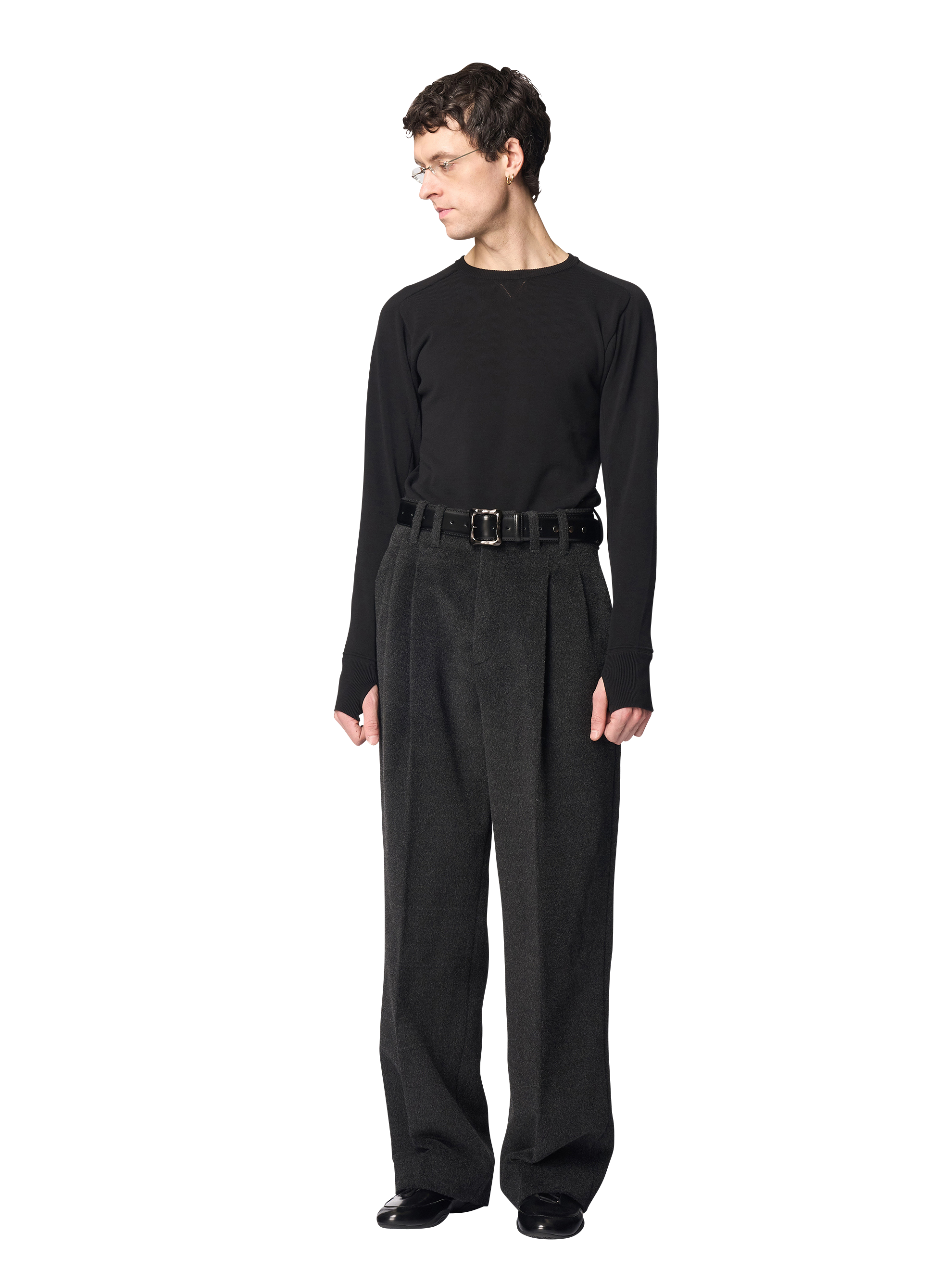 PAWSON TUCK TROUSERS / SHAGGY ALPACA WOOL