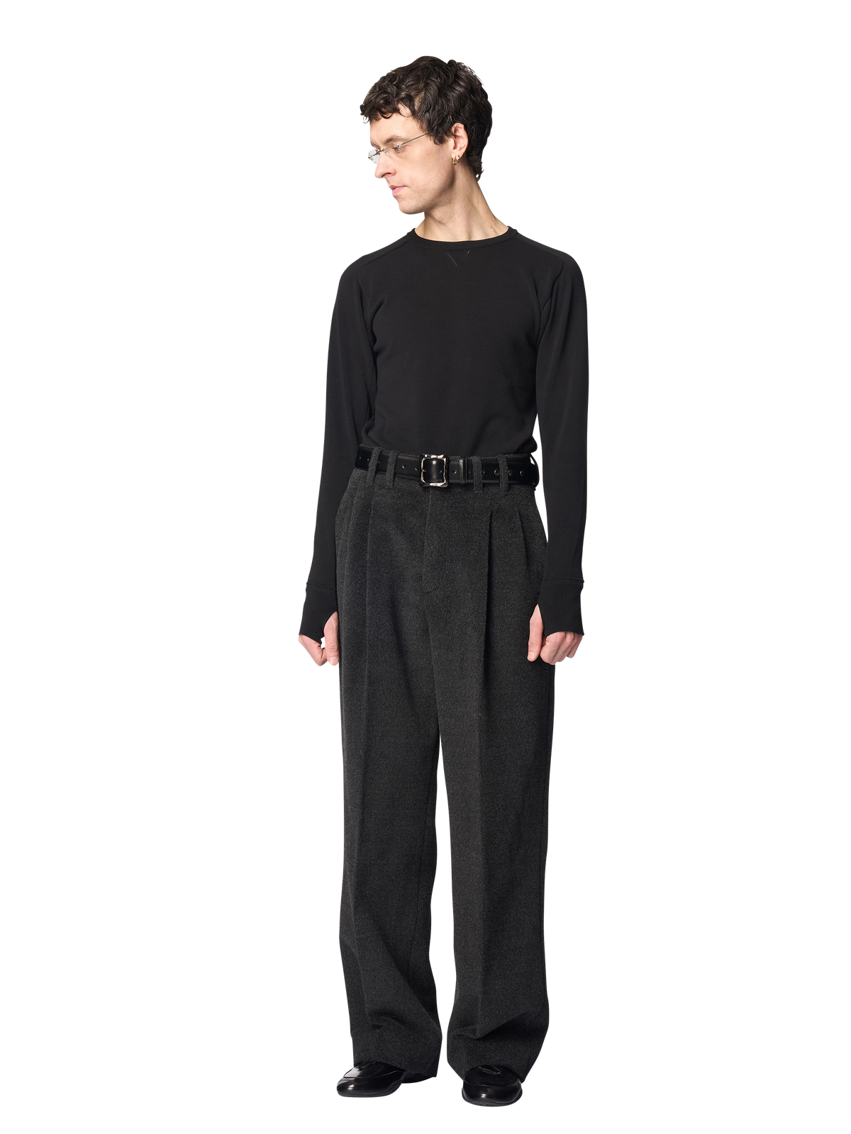 PAWSON TUCK TROUSERS / SHAGGY ALPACA WOOL
