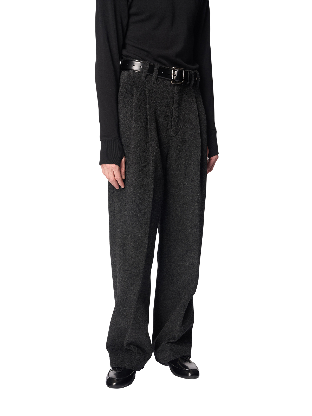 PAWSON TUCK TROUSERS / SHAGGY ALPACA WOOL
