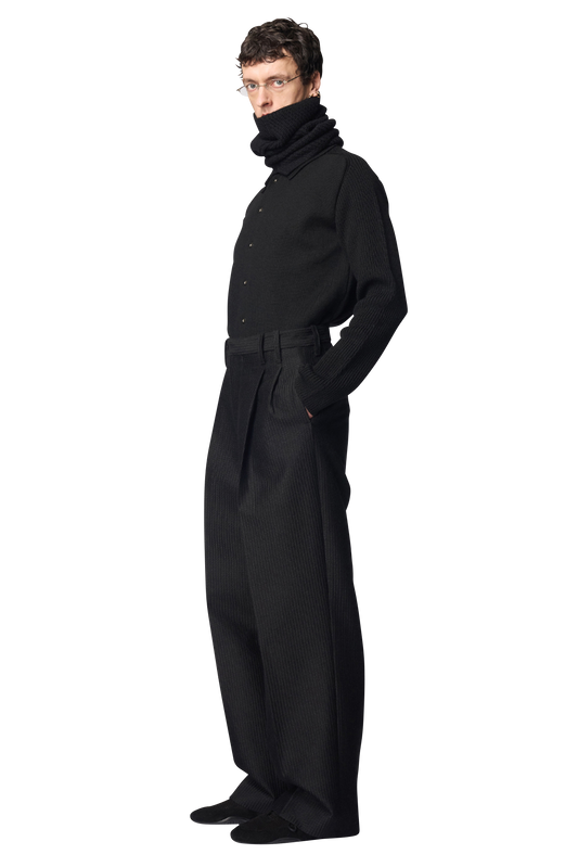 PAWSON TUCK TROUSERS / JACQUARD ALPACA WOOL