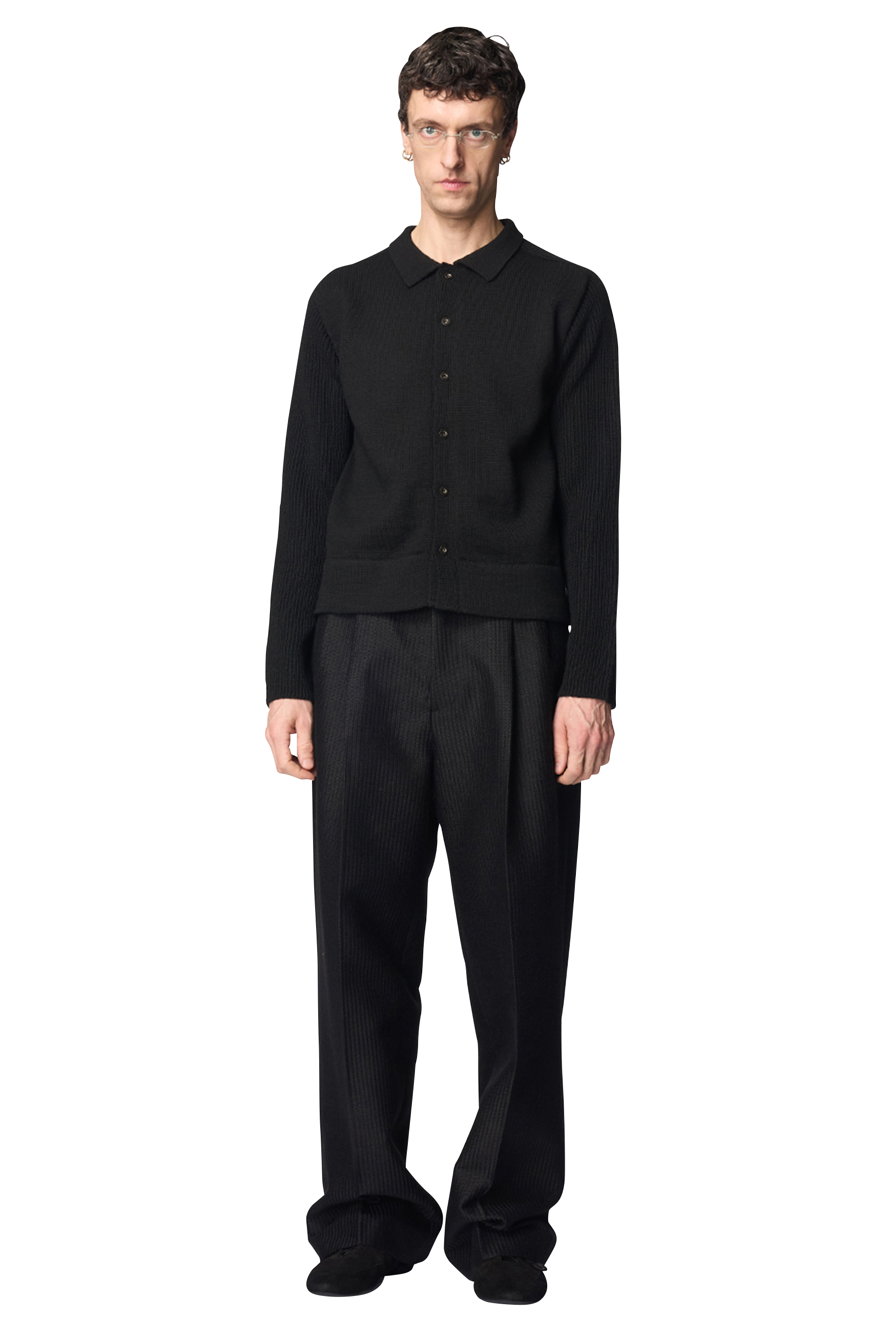 PAWSON TUCK TROUSERS / JACQUARD ALPACA WOOL