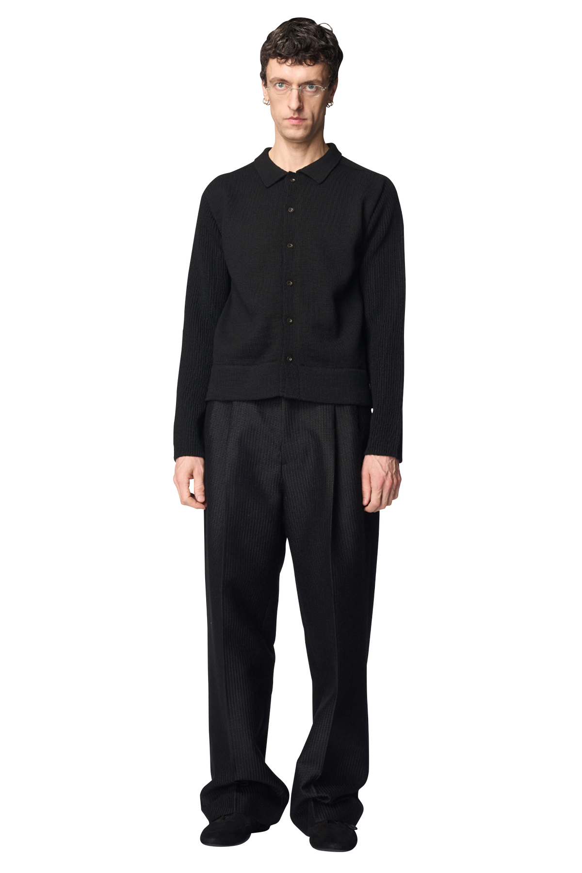 PAWSON TUCK TROUSERS / JACQUARD ALPACA WOOL