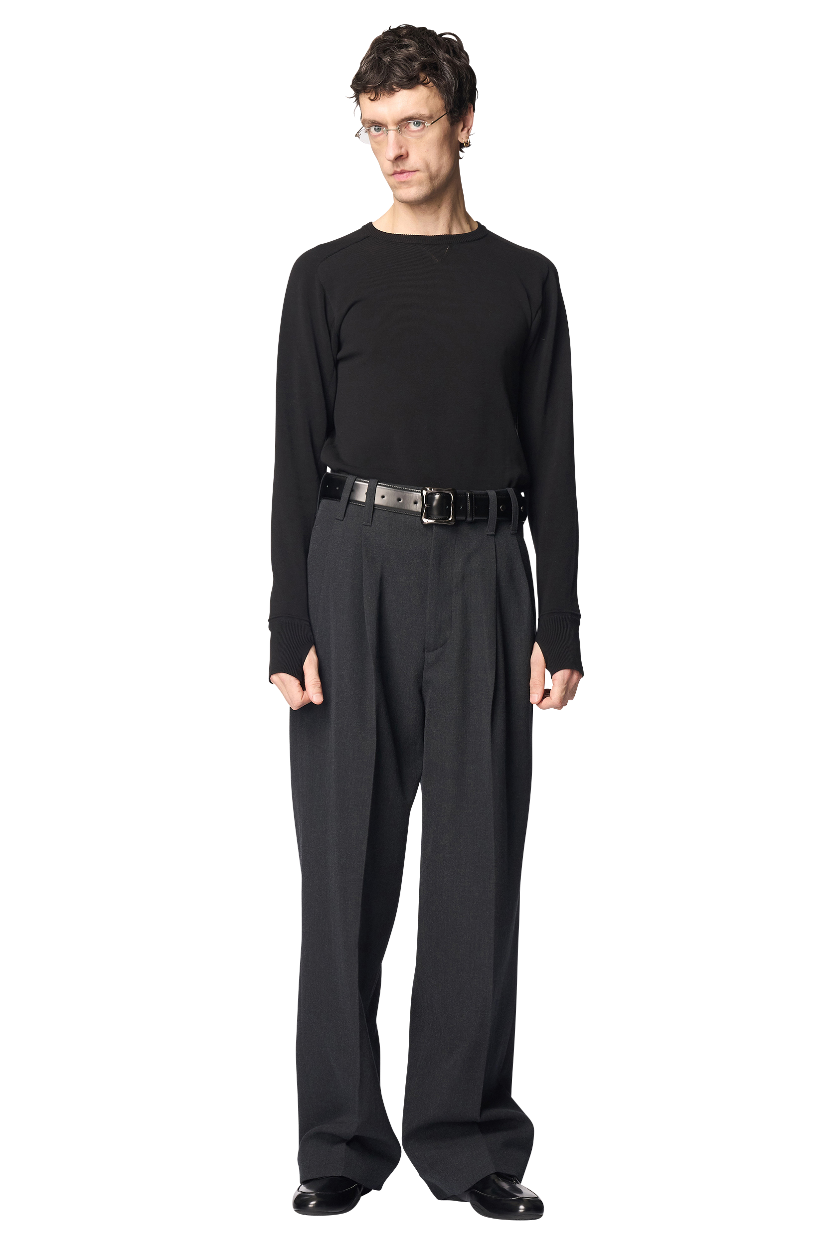 PAWSON TUCK TROUSERS / WOOL GABARDINE