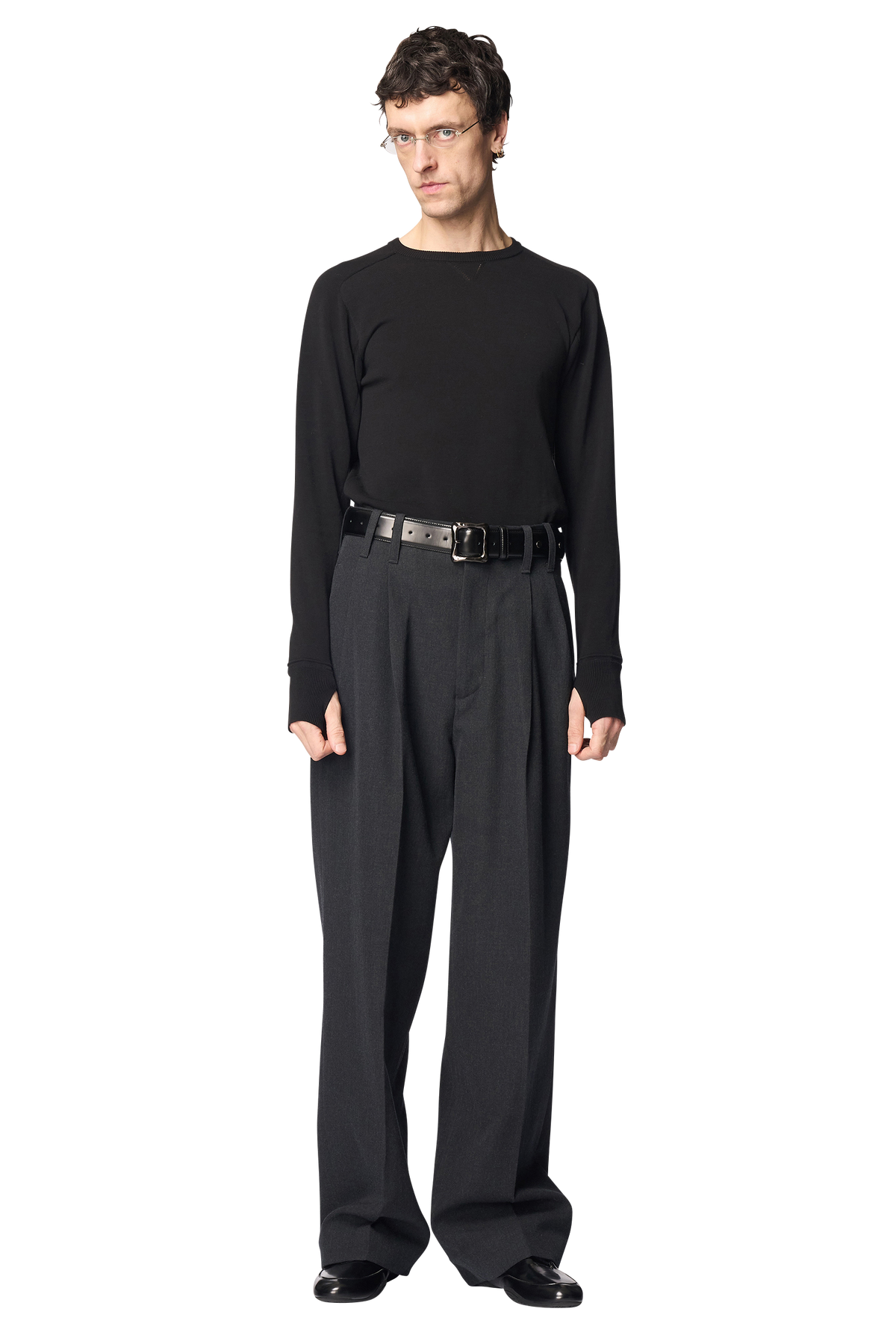 PAWSON TUCK TROUSERS / WOOL GABARDINE