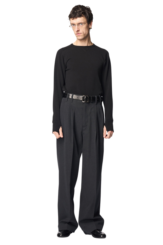 PAWSON TUCK TROUSERS / WOOL GABARDINE